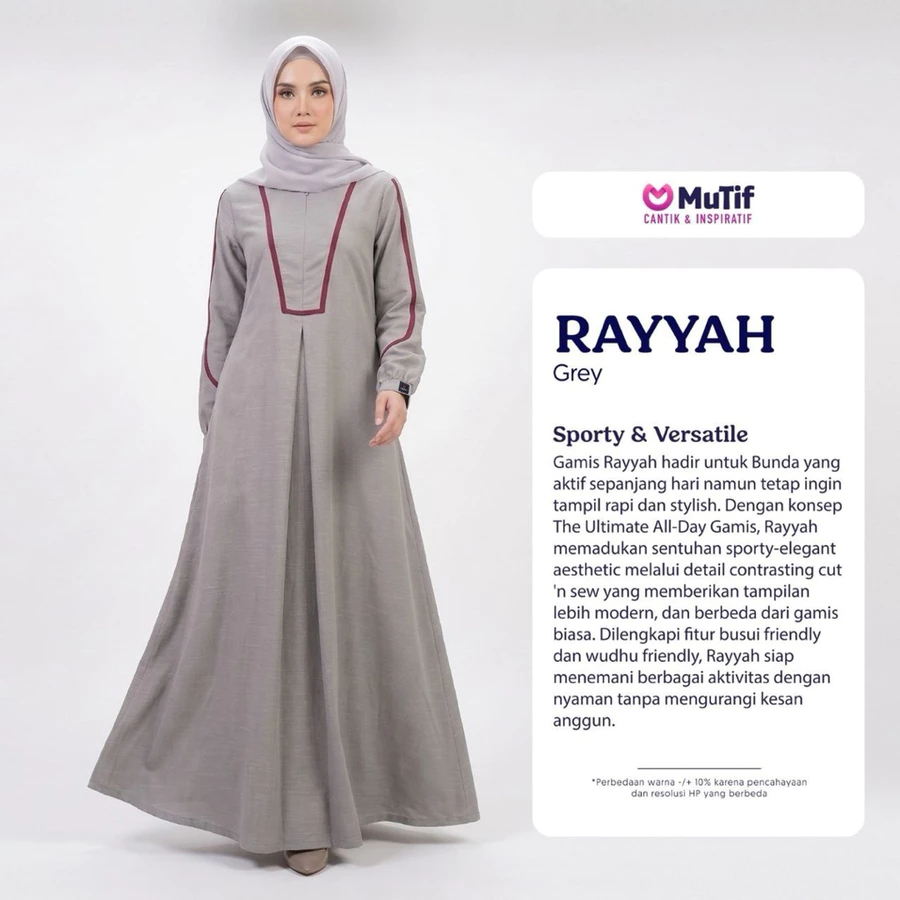 Gamis Rayyah Grey | Mutif