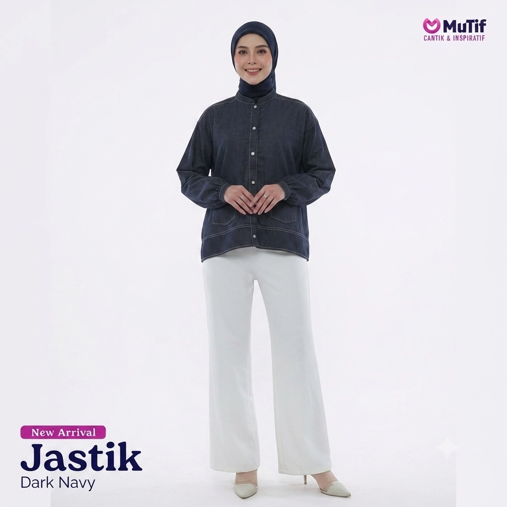 Tunik Justik Dark Nevy | Mutif
